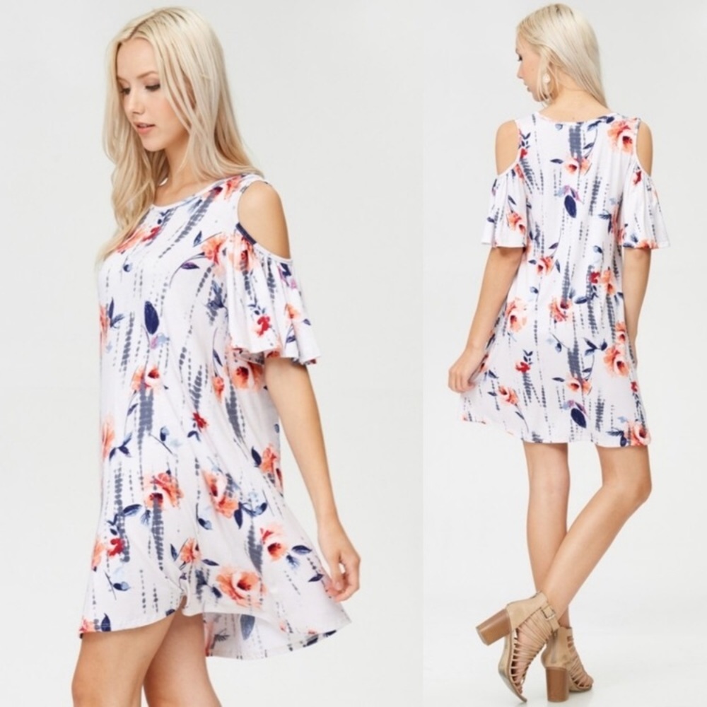 Summer dress.  Cold shoulder